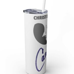Candace Owens Christ Is King Skinny Tumblers with Straw, 20oz